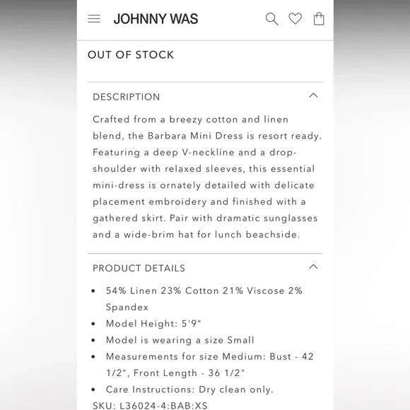 NWT Johnny Was Barbara Mini Dress Size Medium Royal Blue with White Embroidery - Picture 17 of 17